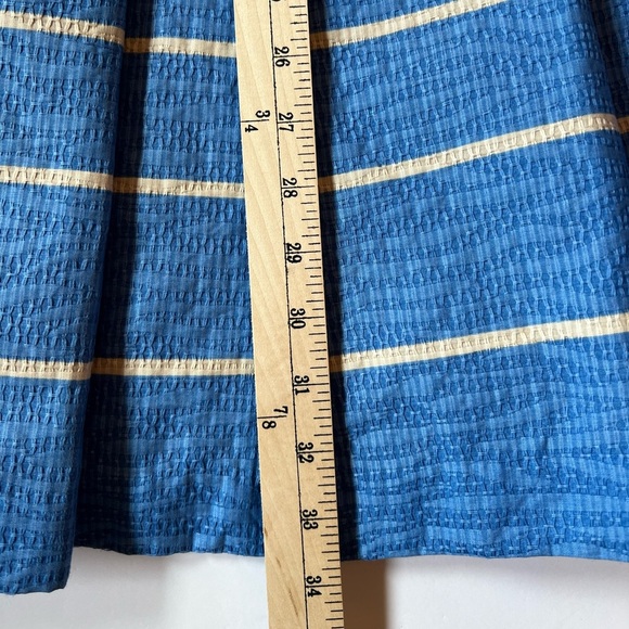 Just…Taylor Fit and Flare Sleeveless Blue and Cream Above The Knee Size 12P - Picture 14 of 14